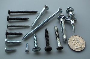 Screws come in a variety of shapes and sizes for different purposes.