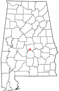 Location of Autaugaville, Alabama
