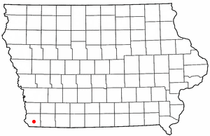 Location of Riverton, Iowa