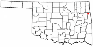 Location of Chewey, Oklahoma