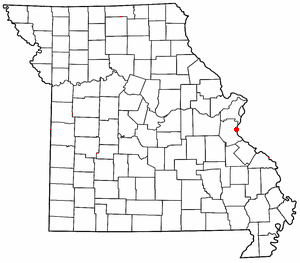 Location of Barnhart, Missouri