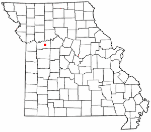 Location of Higginsville, Missouri