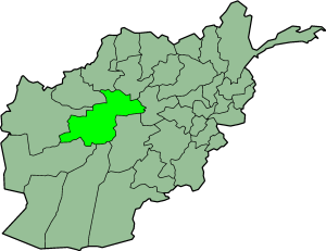 Map showing Ghowr province in Afghanistan