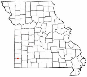 Location of Fidelity, Missouri