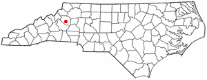 Location of Gamewell, North Carolina