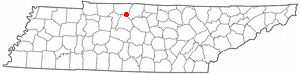 Location of Millersville, Tennessee