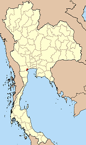 Map of Thailand highlighting Samut Songkhram Province