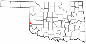 Location of Erick, Oklahoma