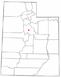 Location of Palmyra, Utah