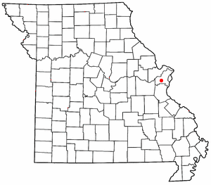 Location of Manchester, Missouri