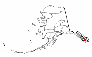 Location of Thorne Bay, Alaska
