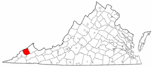 Image:Map of Virginia highlighting Dickenson County.png