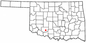 Location of Lawton, Oklahoma