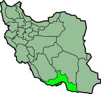 Map showing Hormozgan in Iran
