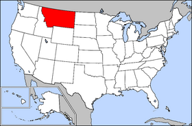 Map of the U.S. with Montana highlighted