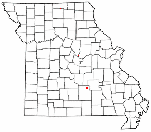 Location of Licking, Missouri