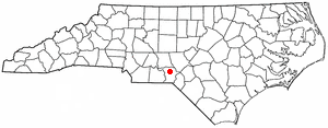 Location of Ellerbe, North Carolina