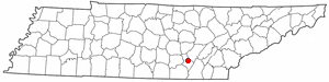 Location of Dunlap, Tennessee