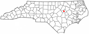 Location of Wilson, North Carolina