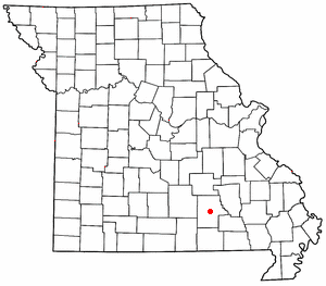 Location of Eminence, Missouri