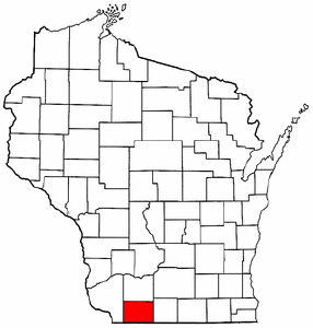 Image:Map of Wisconsin highlighting Lafayette County.png