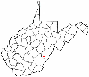Location of Hillsboro, West Virginia