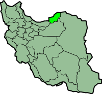 Map showing Golestan in Iran