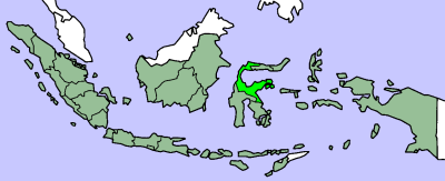 Map of Central Sulawesi province within Indonesia