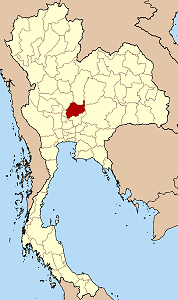 Map of Thailand highlighting Lopburi Province
