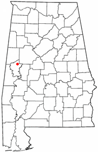 Location of Union, Alabama