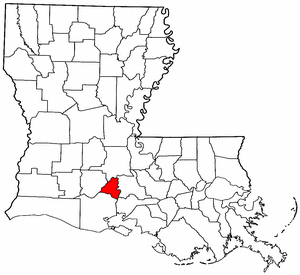 Image:Map of Louisiana highlighting Lafayette Parish.png
