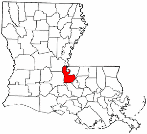 Image:Map of Louisiana highlighting Pointe Coupee Parish.png