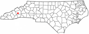 Location of Bent Creek, North Carolina