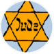 Yellow  inscribed with the word "Jude" (Jew)