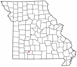 Location of Ozark, Missouri