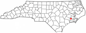 Location of Neuse Forest, North Carolina