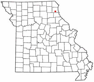 Location of Ewing, Missouri