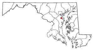 Location of Pasadena, Maryland