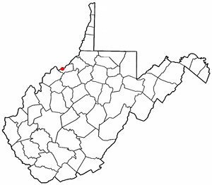 Location of Belmont, West Virginia