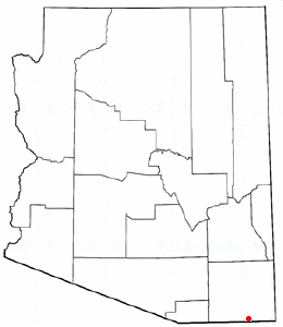 Location of Douglas, Arizona
