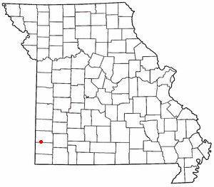 Location of Duquesne, Missouri