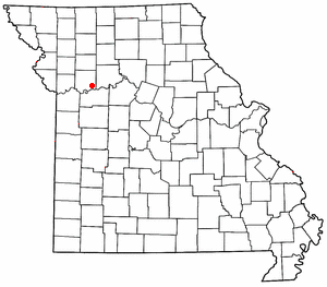 Location of Hardin, Missouri