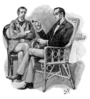 Sherlock Holmes (right) and Dr. Watson, by 