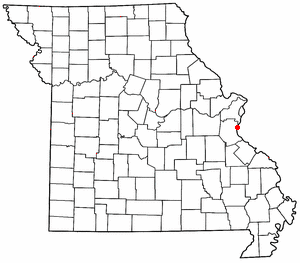Location of Kimmswick, Missouri