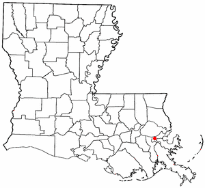Location of New Orleans, Louisiana