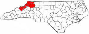 Counties within the North Carolina Region D Council of Governments