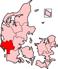 Ribe County in Danmark