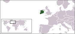 Location of the Republic of Ireland