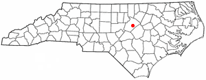 Location of Knightdale, North Carolina