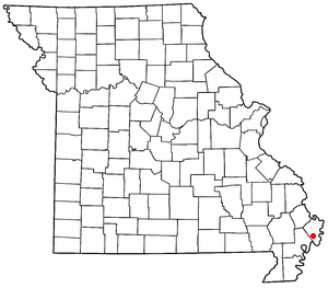 Location of Pinhook, Missouri
